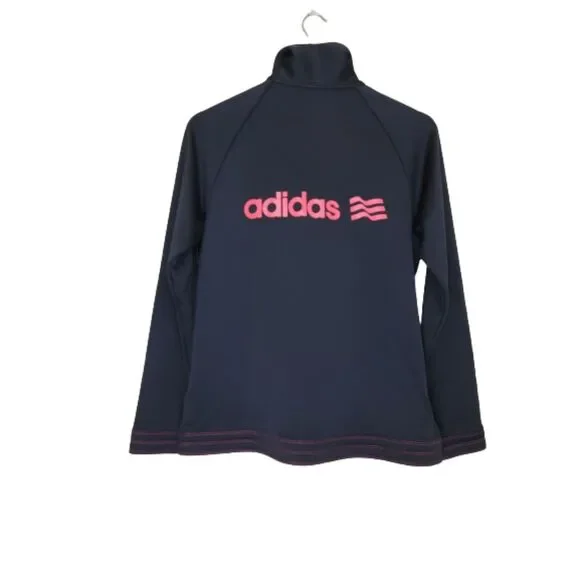 Adidas Golf Women's Pink Windowpane Full Zip Sweatshirt - Medium - Picture 2 of 7